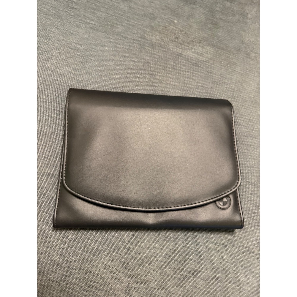 BMW Owners Manual Portfolio Case Black Faux Leather Document Organizer Wallet